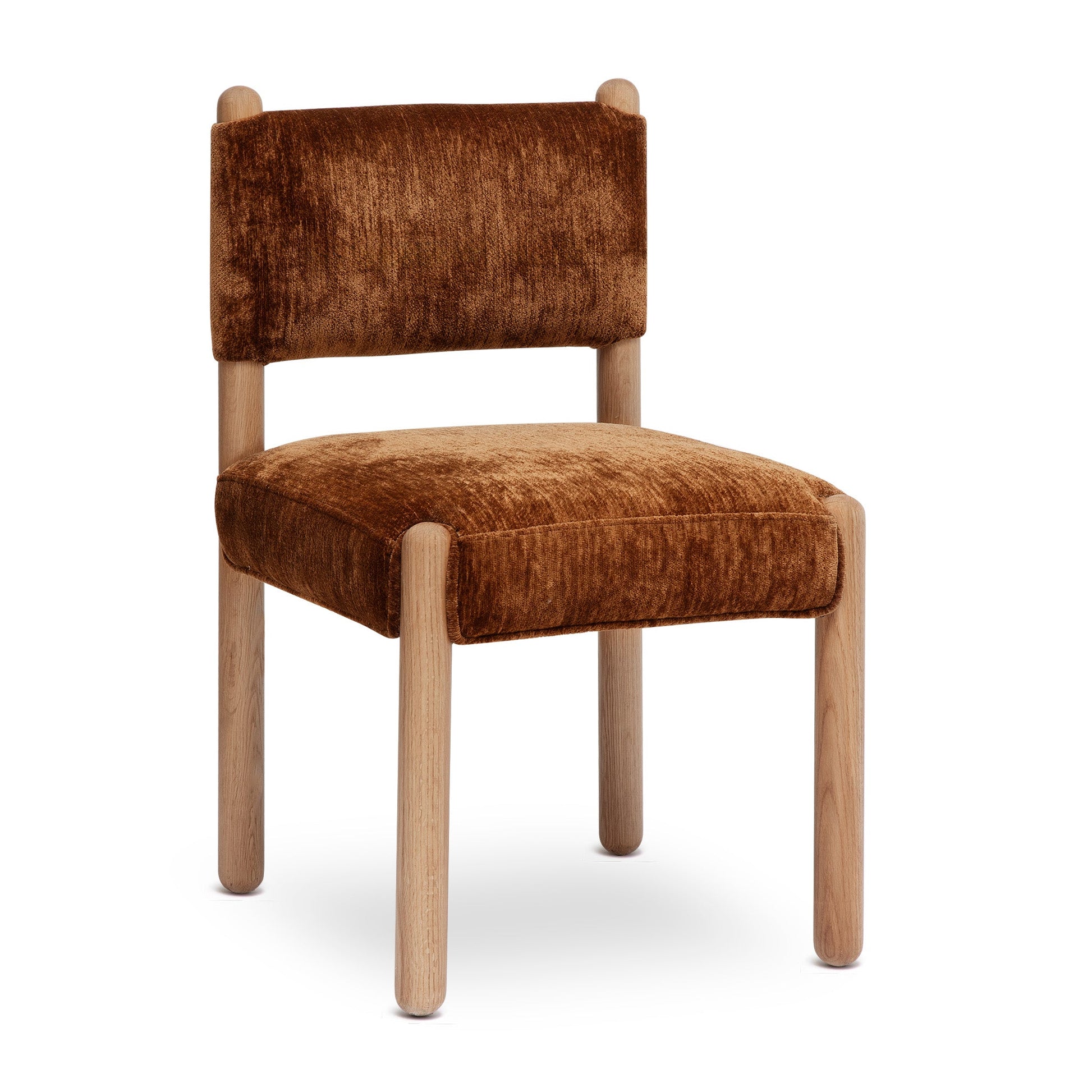 Bruno Thick Performance Chenille Straight Back Dining Chair