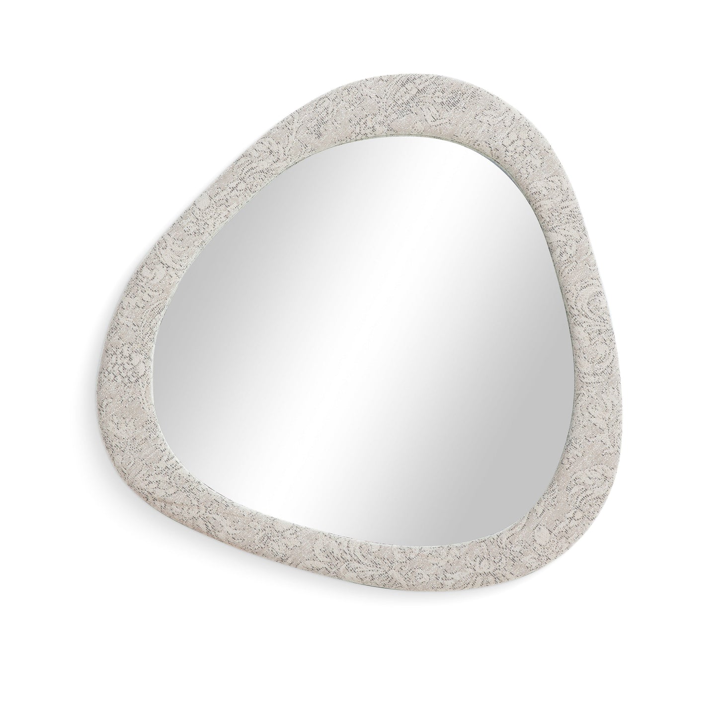 TOV FURNITURE | Klaryss 32"x25" Neutral Floral Jacquard Wall Mirror | $314.82