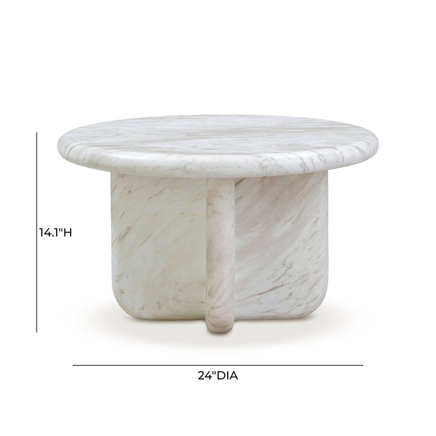 TOV FURNITURE | Juju 2-Piece Faux Marble Indoor/Outdoor Nesting Coffee Table Set | $1,780.02