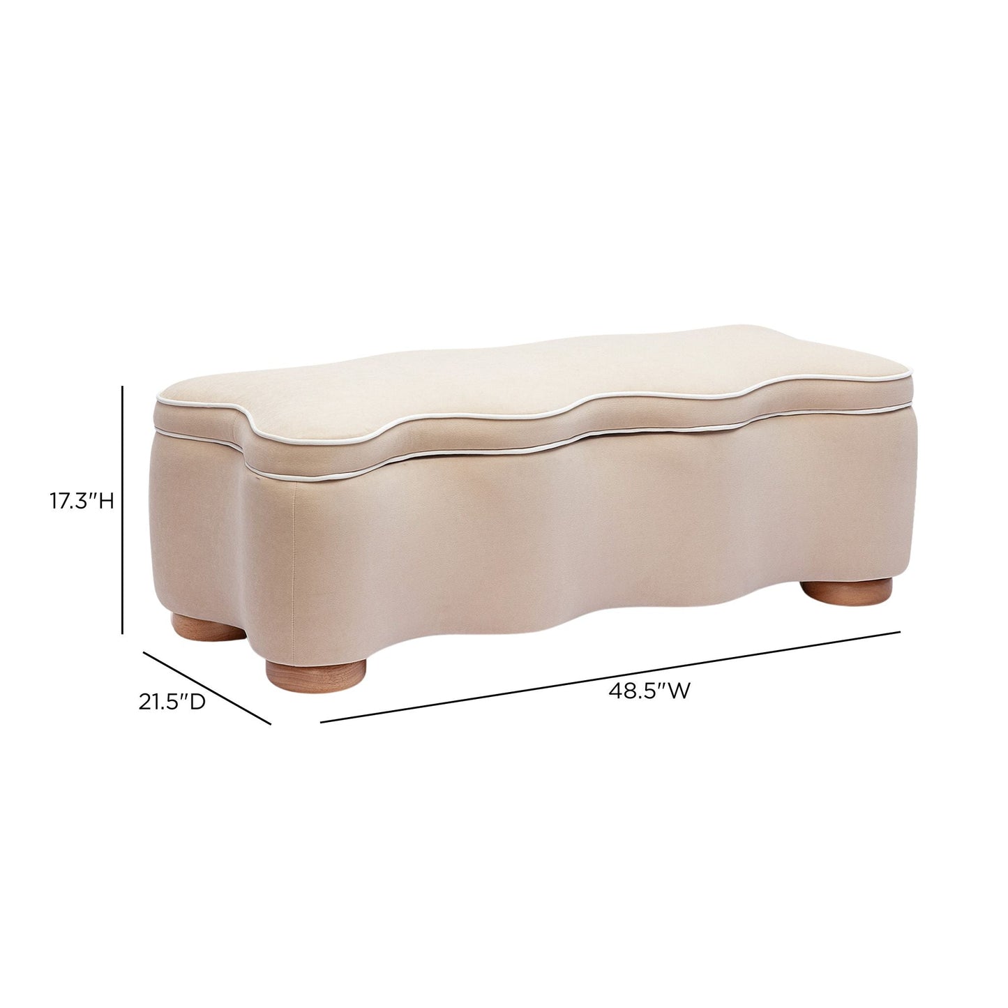 TOV FURNITURE | Thalia 48.5" Performance Velvet Storage Bench | $933.13