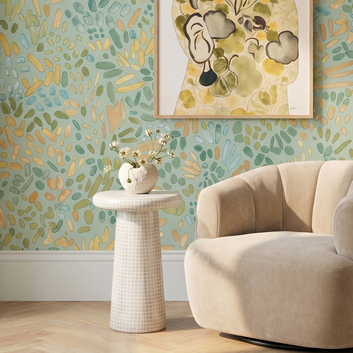 TOV FURNITURE | Monica Tiled Pattern Indoor/Outdoor Side Table | $552.42