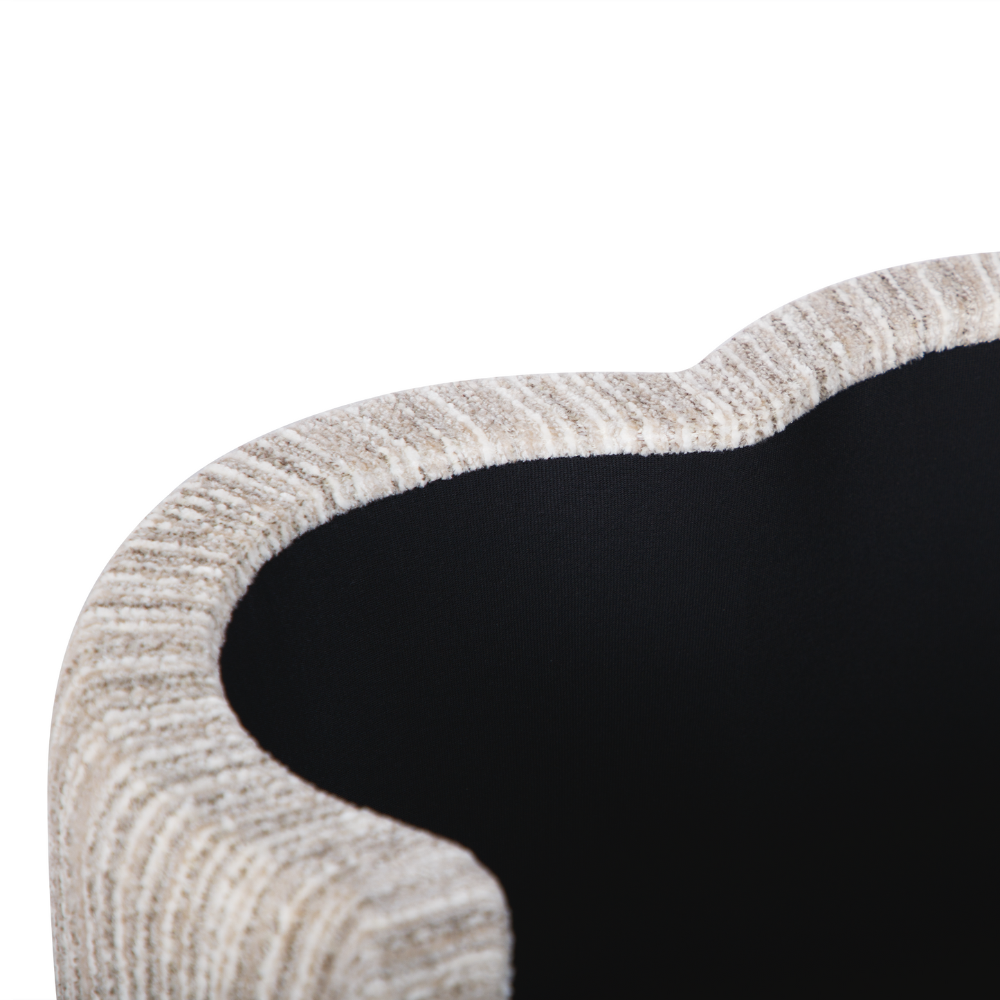 TOV FURNITURE | Lilou Cream Striped Jacquard Storage Accent Stool | $196.02