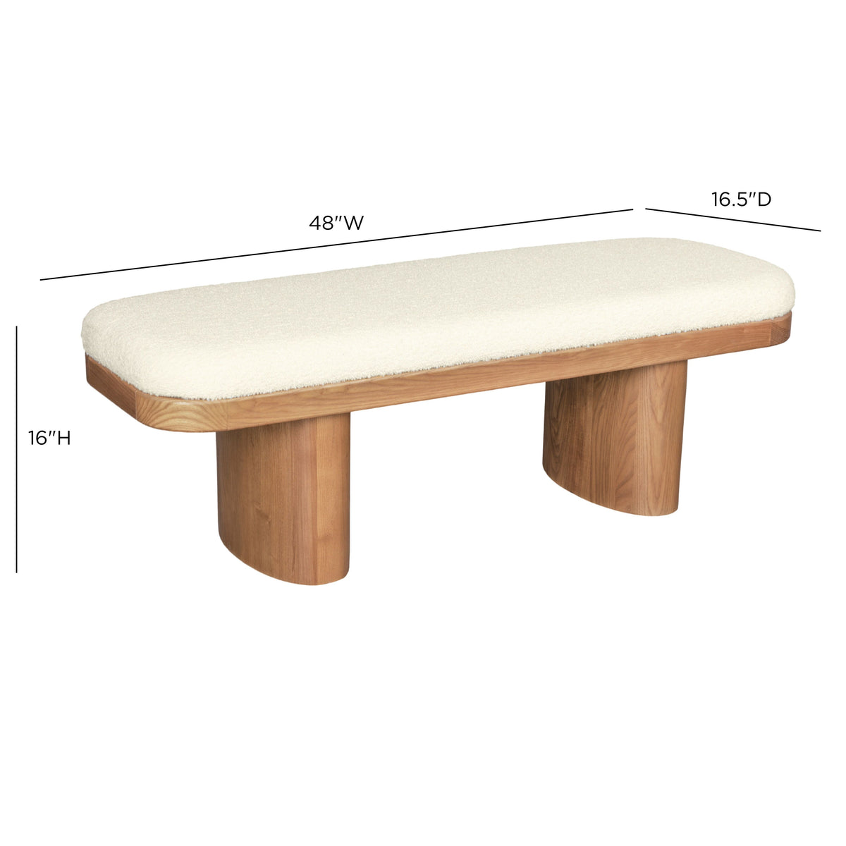 TOV FURNITURE | Ollie Upholstered Bench (48"-57") | Starting at $839.63