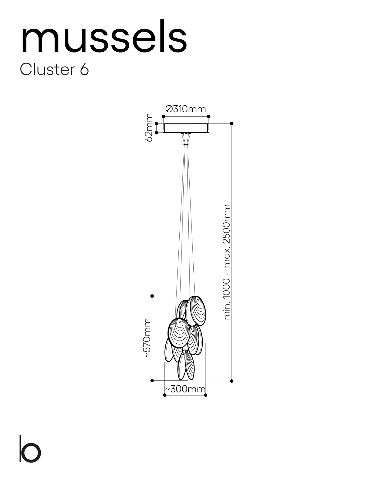 BOMMA Mussels cluster 6 pcs 2