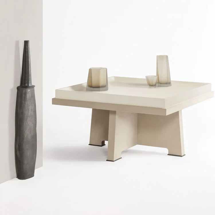 GIOBAGNARA | ATTICA SQUARE PARCHMENT COFFEE TABLE | $6,965.00