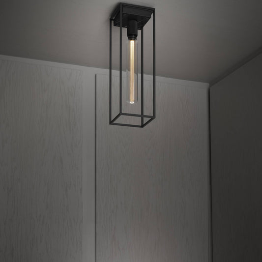 CAGED CEILING LARGE CROSS - BLACK MARBLE