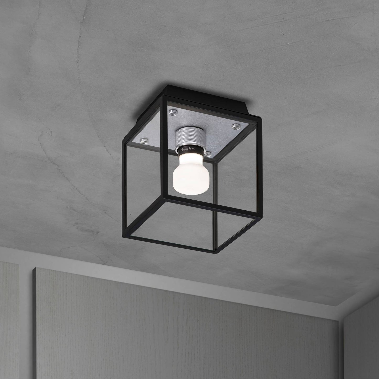 Caged Wet Ceiling Small Steel