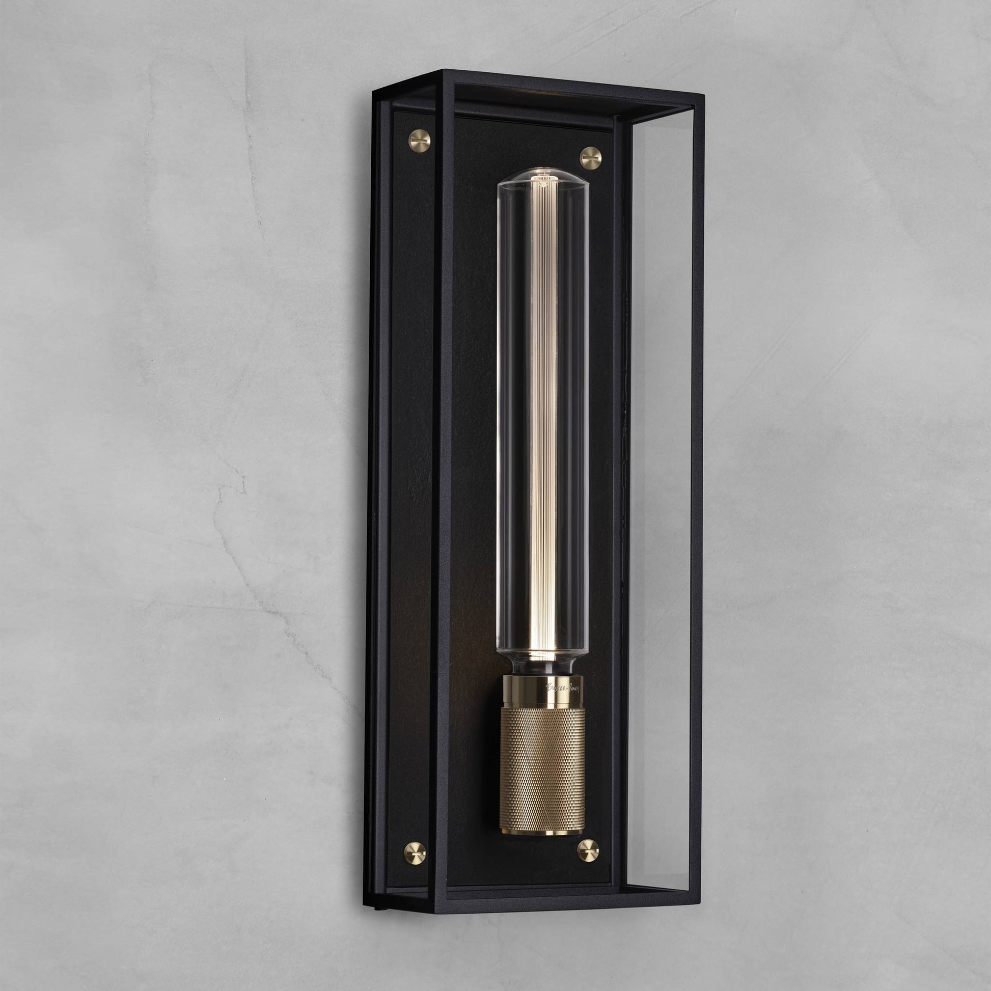 Caged Wet Wall Large Black Brass