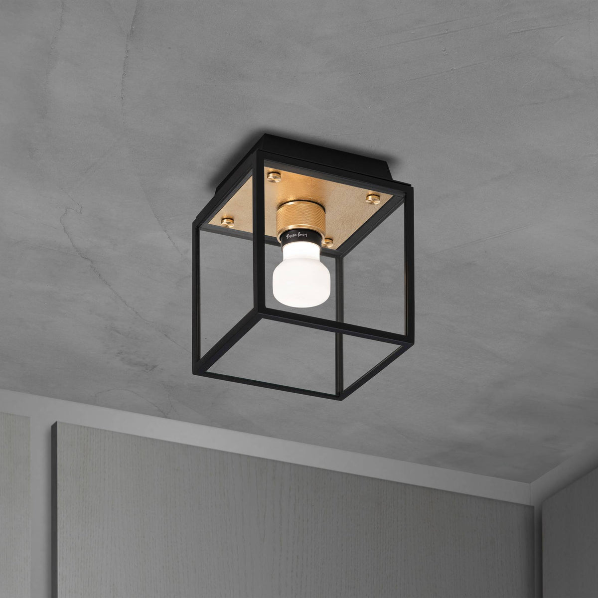 Caged Wet Ceiling Small Brass