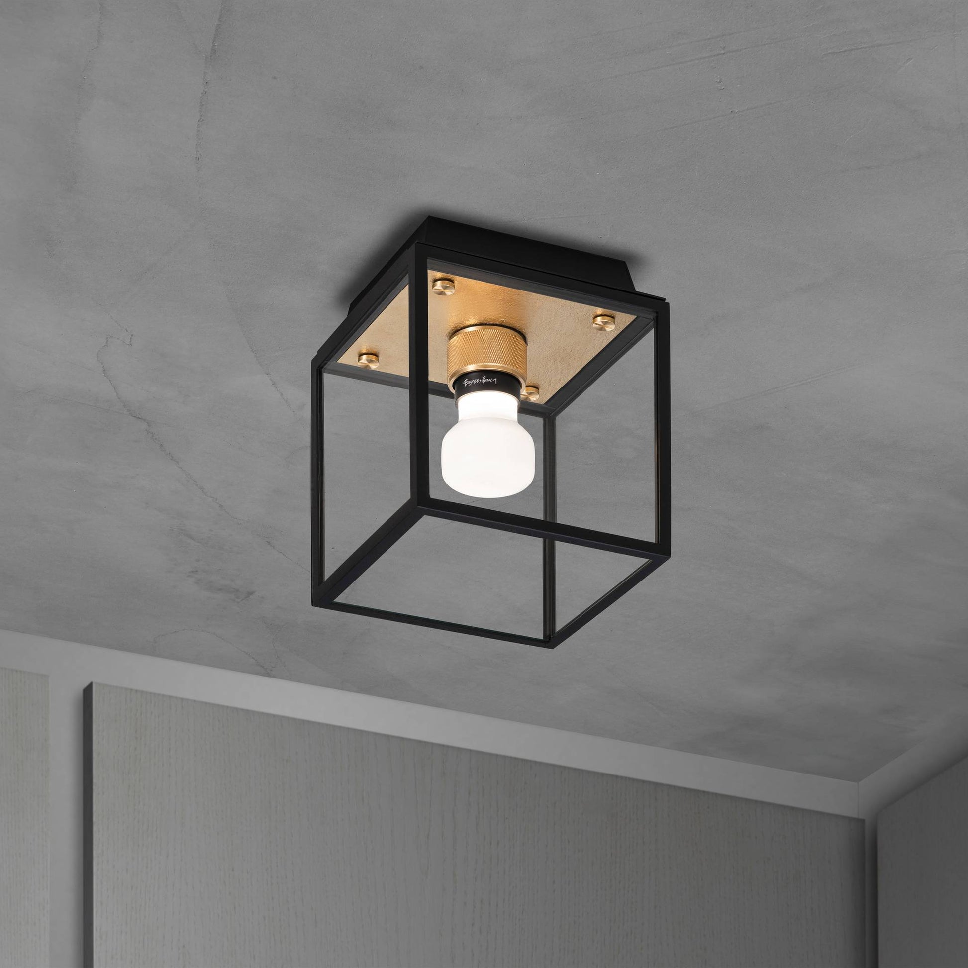 Caged Wet Ceiling Small Brass