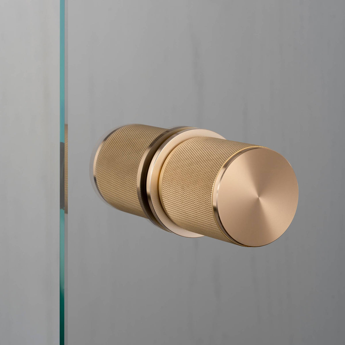 Fixed Door Knob Double-Sided Cross - Brass