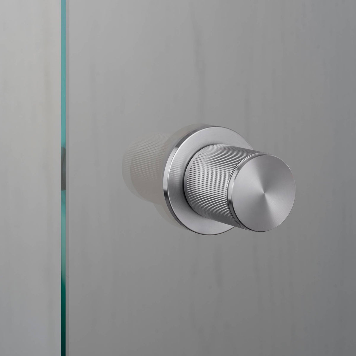 Fixed Door Knob Single Sided Linear - Steel