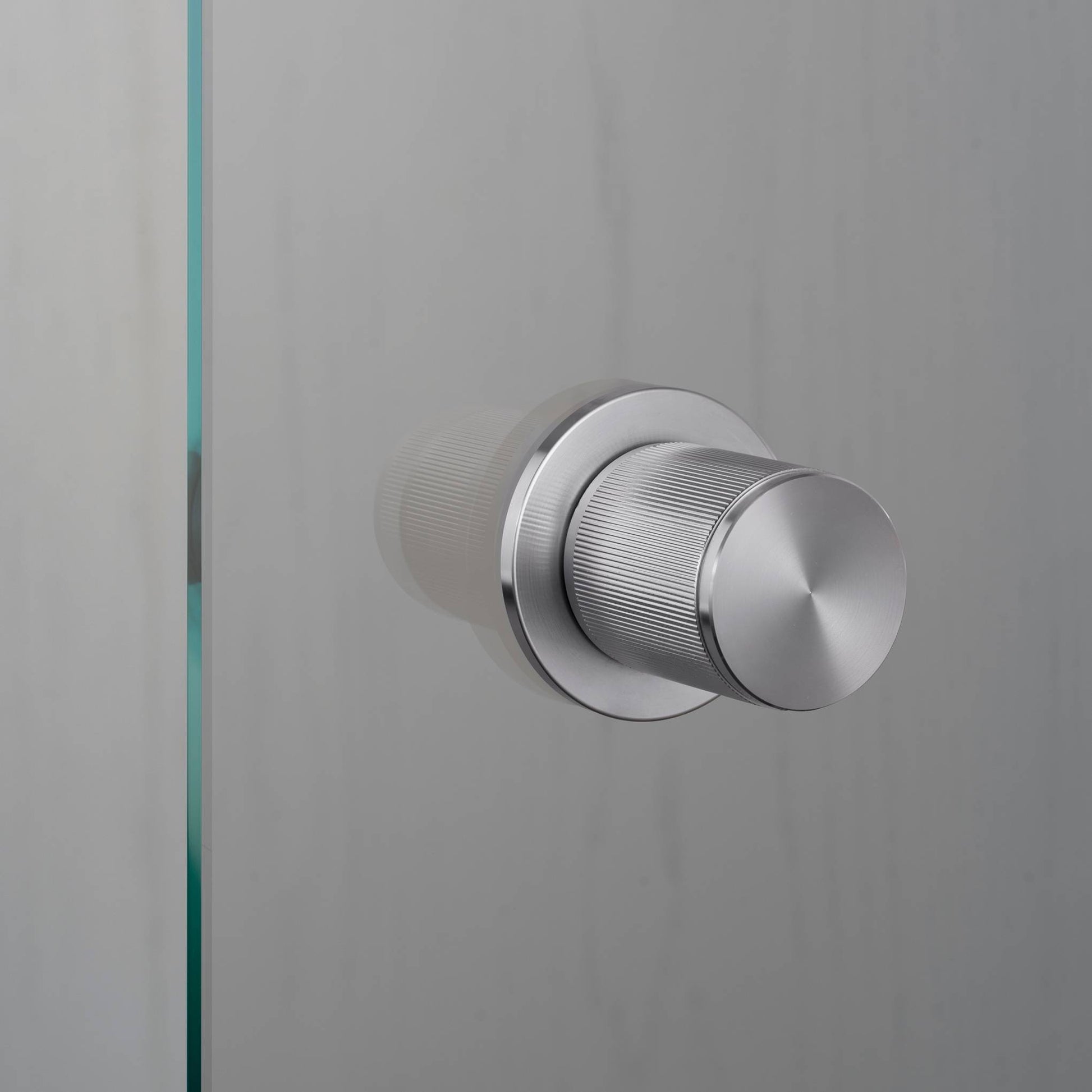 Fixed Door Knob Single Sided Linear - Steel