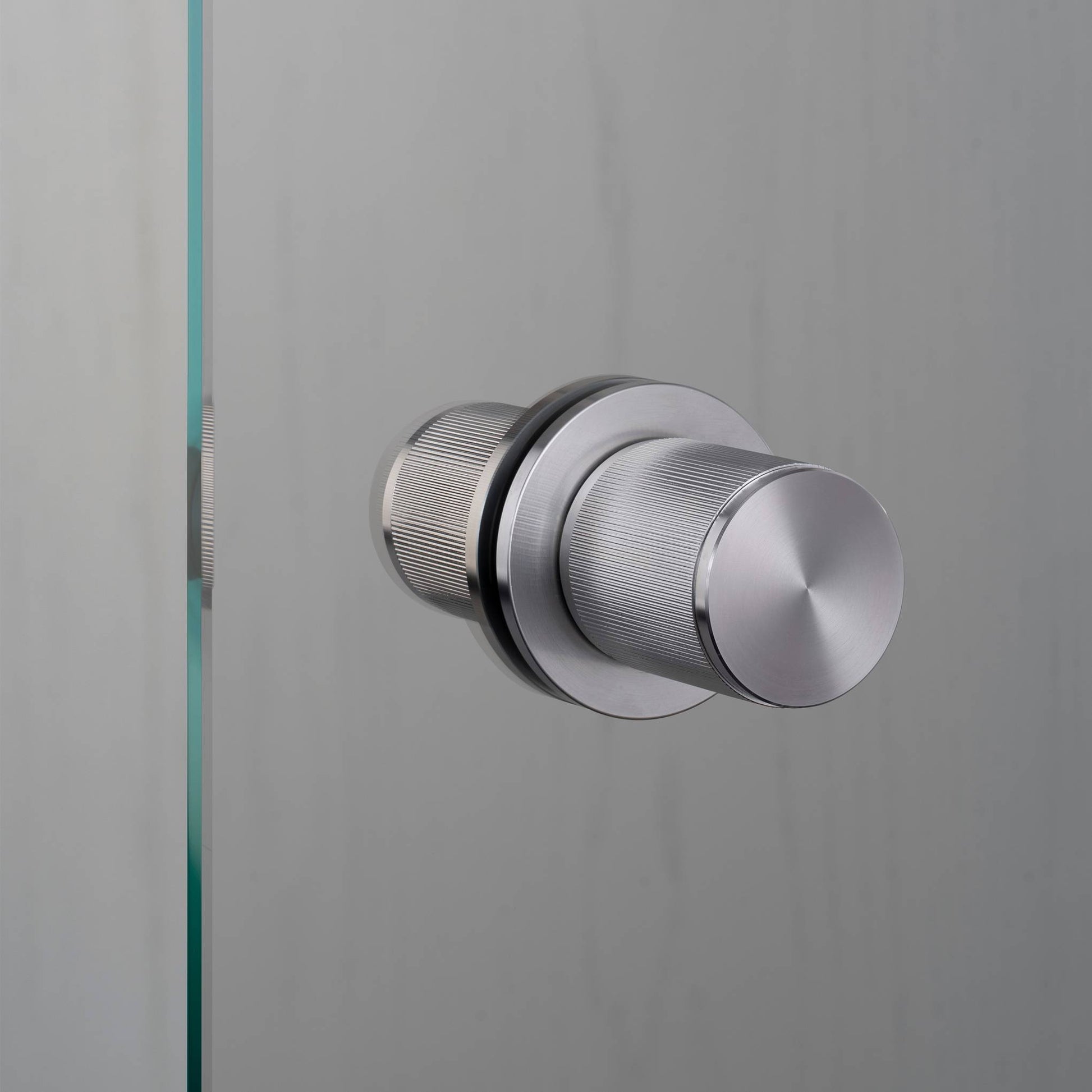 Fixed Door Knob Double-Sided Linear - Steel