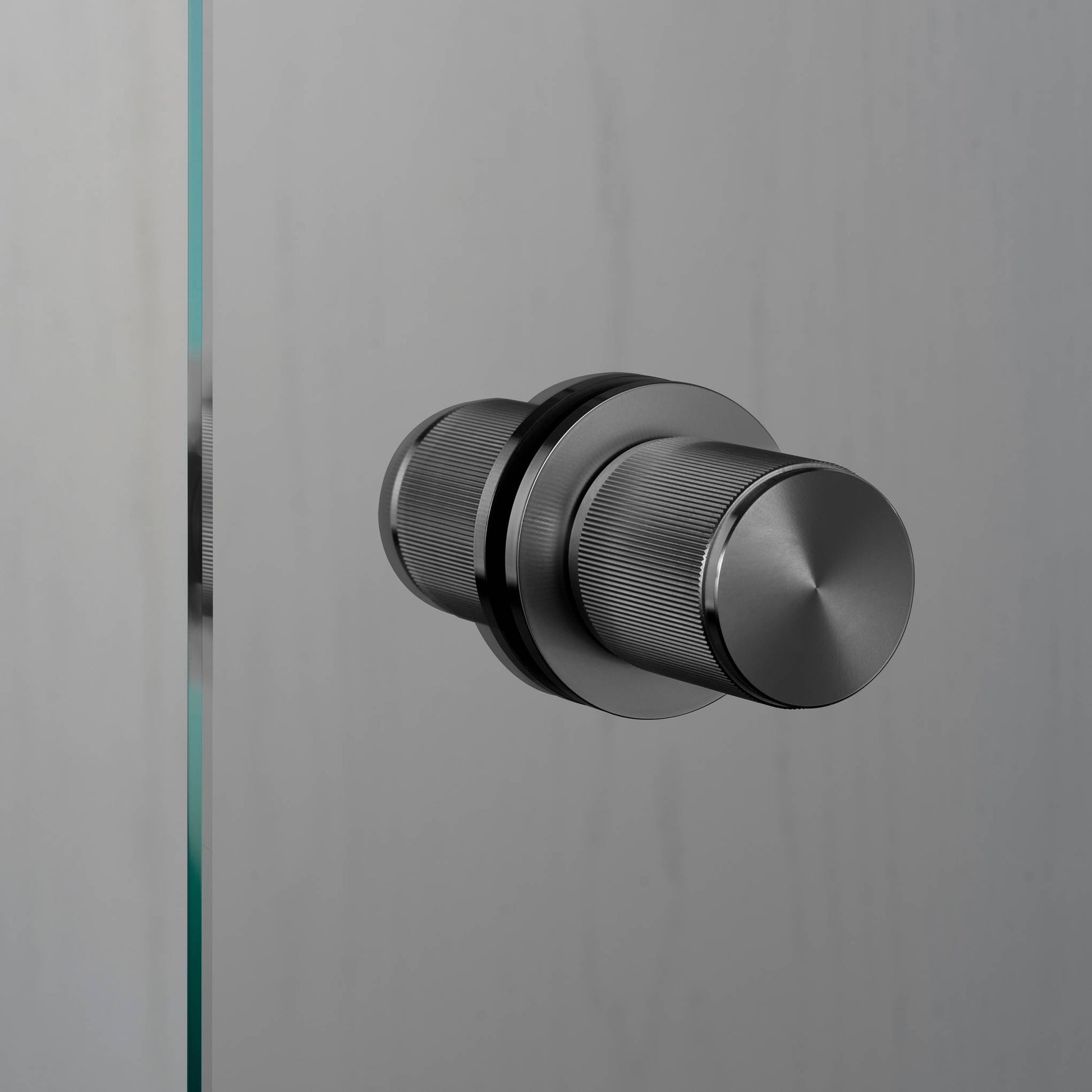 Fixed Door Knob Double-Sided Linear - Gun Metal