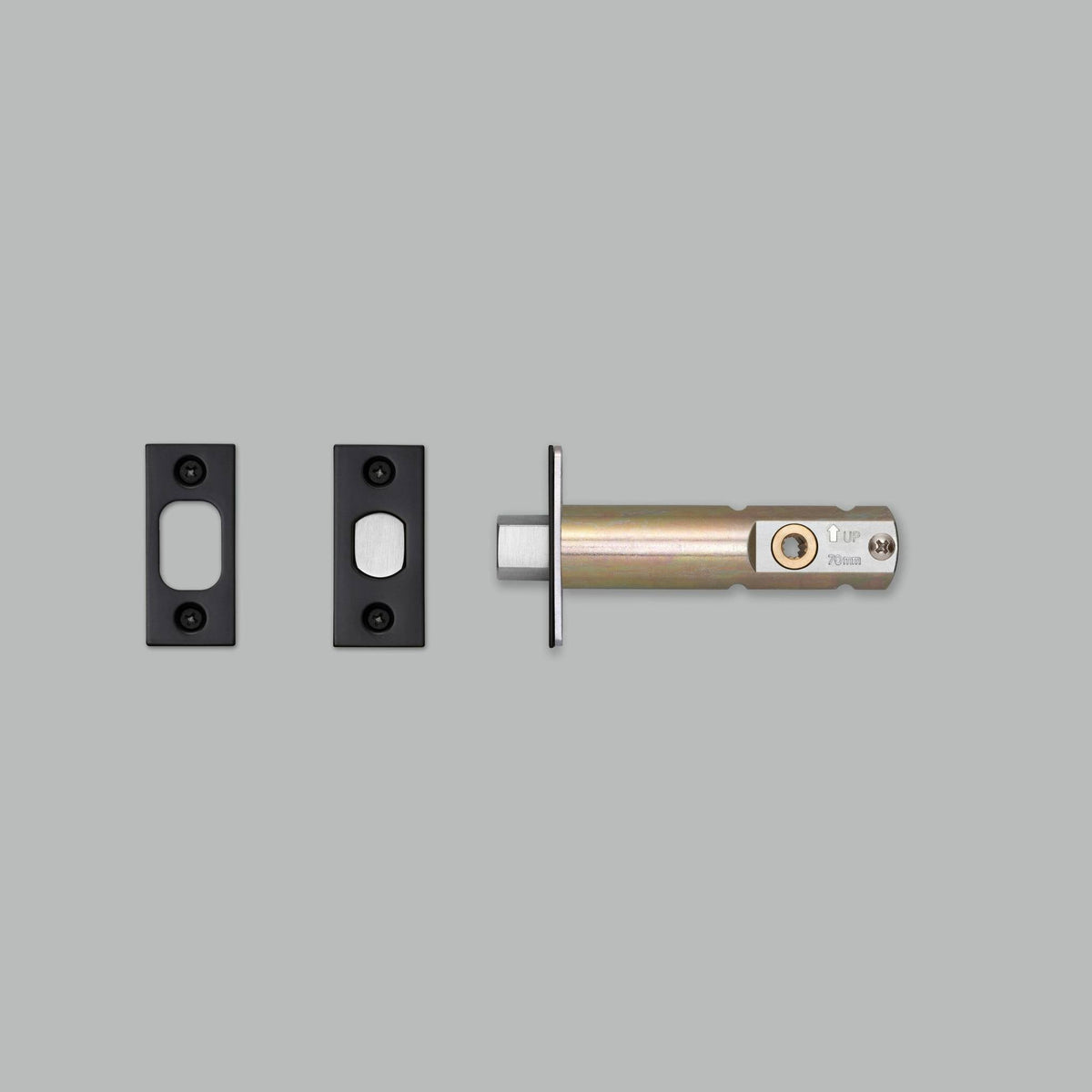 Privacy Bolt Thumbturn Lock - Black 2-3/4