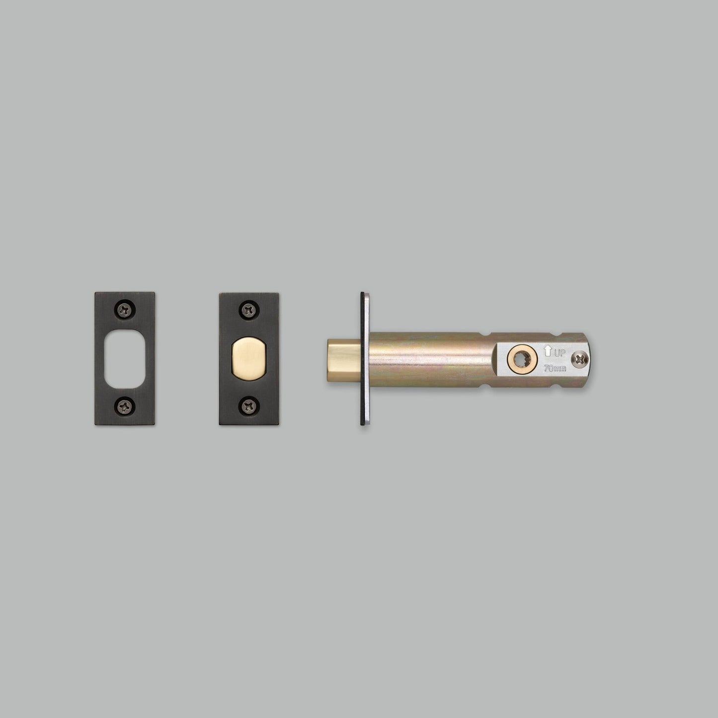 Privacy Bolt Thumbturn Lock - Gun Metal 2-3/4