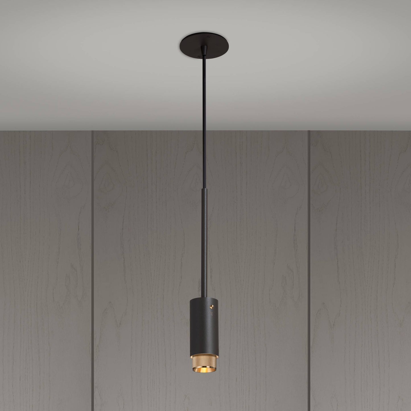 Exhaust Pendant Cross Graphite Brass