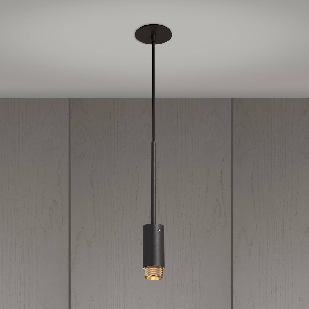 Exhaust Pendant Cross Graphite Brass