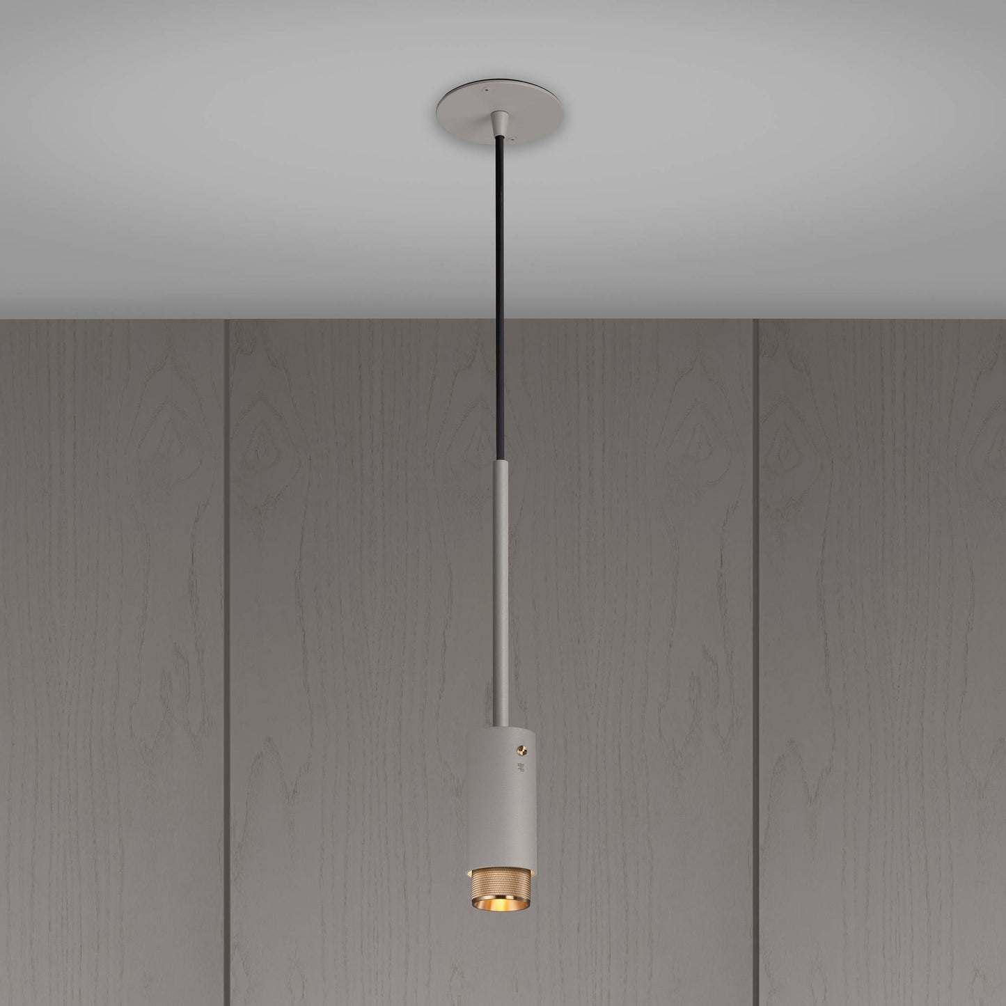Exhaust Pendant Cross Stone Brass