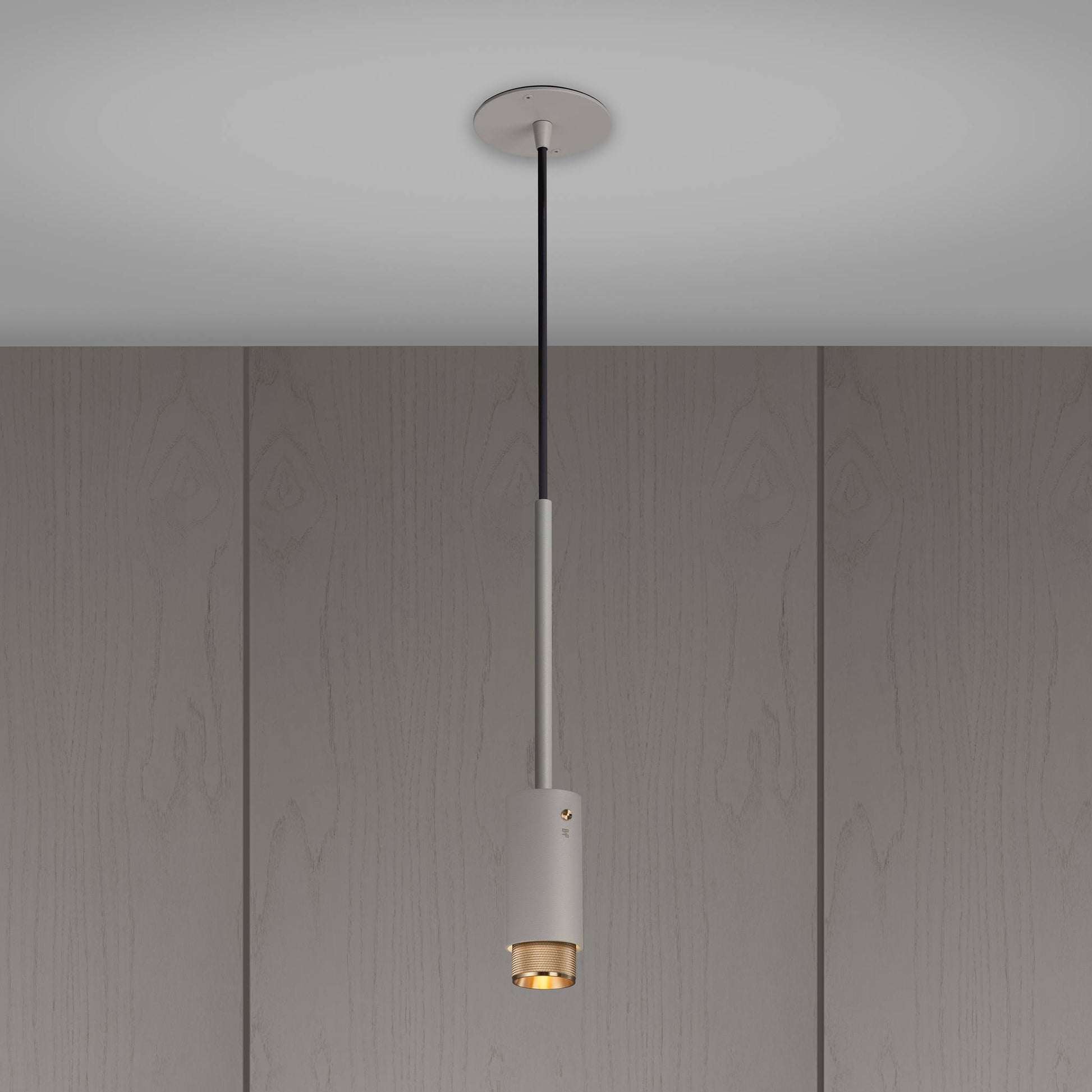 Exhaust Pendant Cross Stone Brass