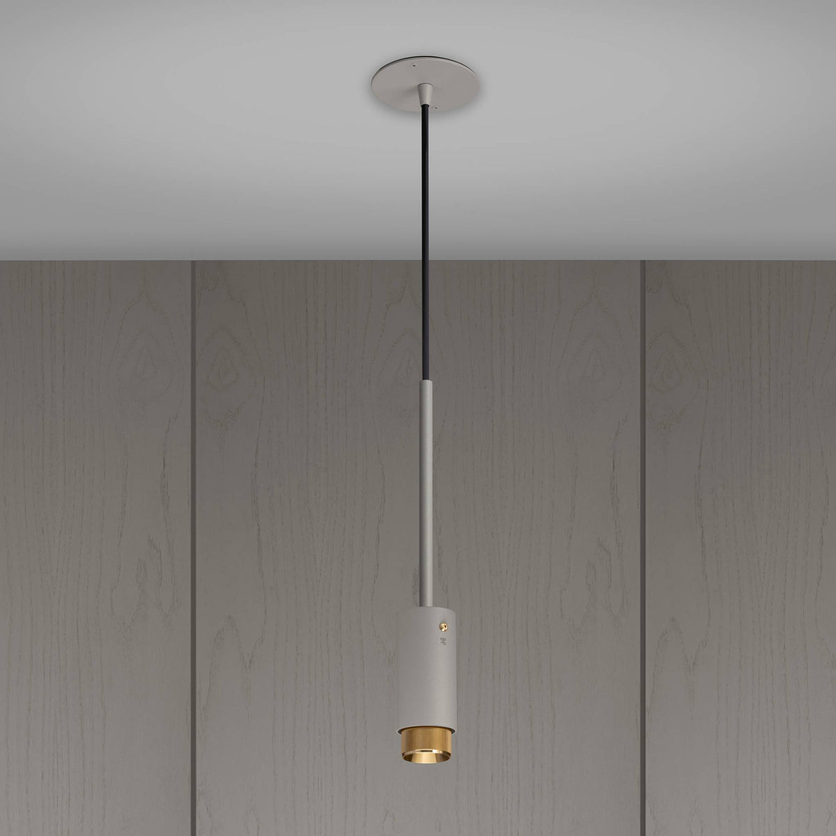 Exhaust Pendant Linear Stone Brass