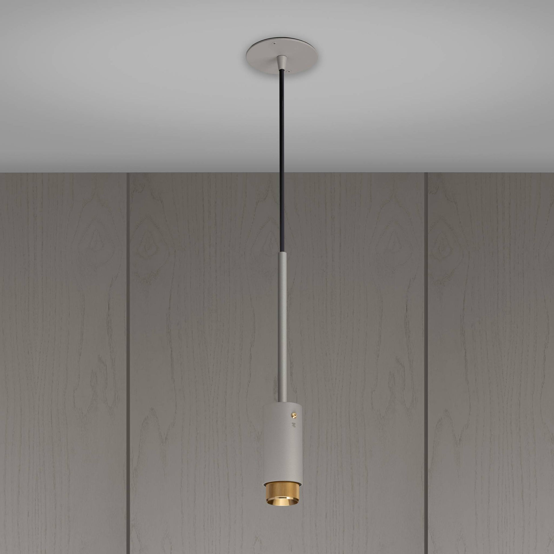 Exhaust Pendant Linear Stone Brass