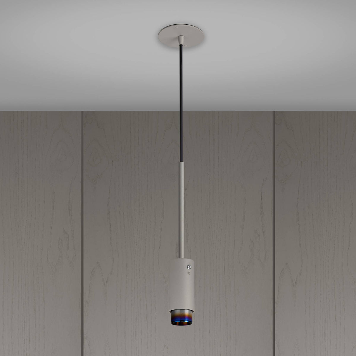 Exhaust Pendant Linear Stone Burnt Steel