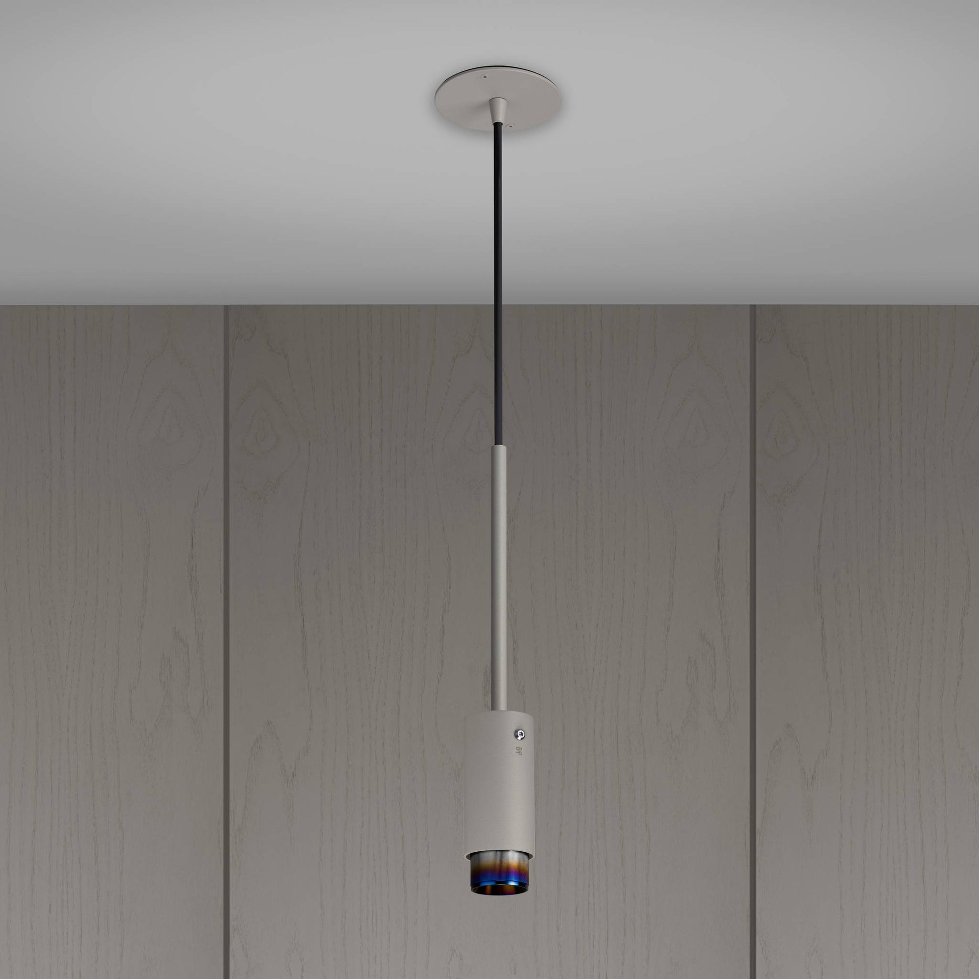 Exhaust Pendant Linear Stone Burnt Steel