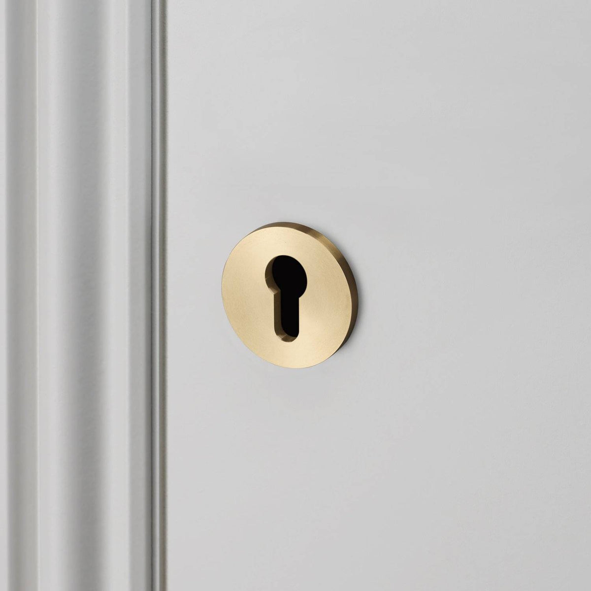 Euro Cylinder Key Escutcheon - Brass