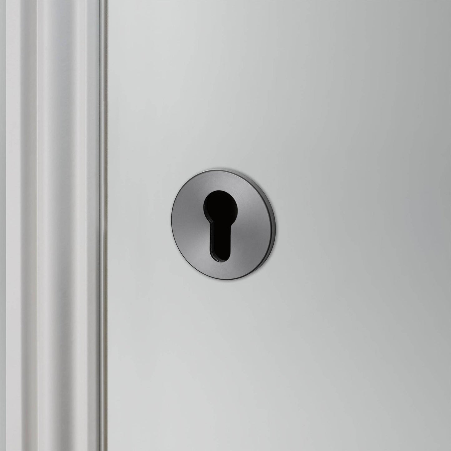 Euro Cylinder Key Escutcheon - Gun Metal