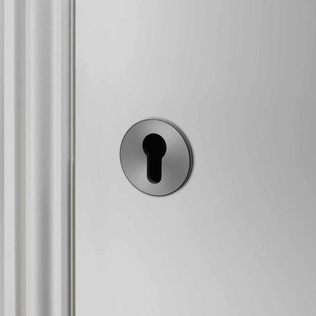 Euro Cylinder Key Escutcheon - Gun Metal