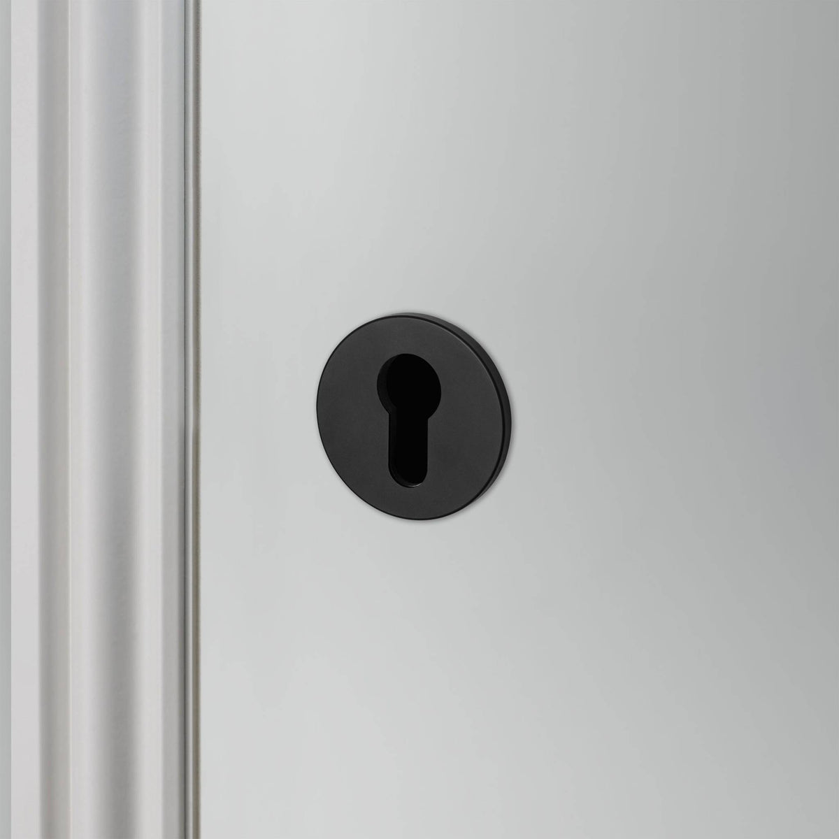 Euro Cylinder Key Escutcheon - Black / Welders Black