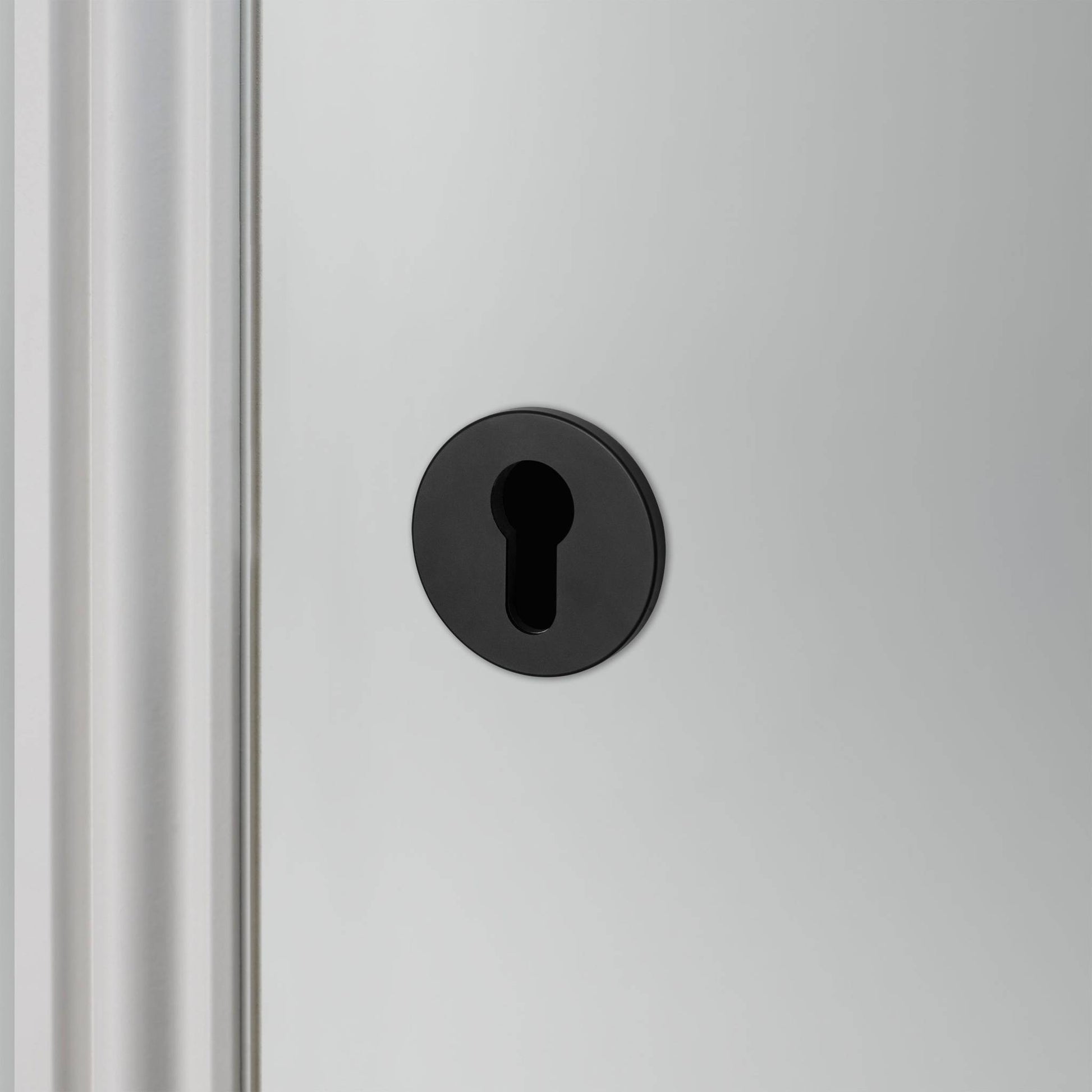 Euro Cylinder Key Escutcheon - Black / Welders Black