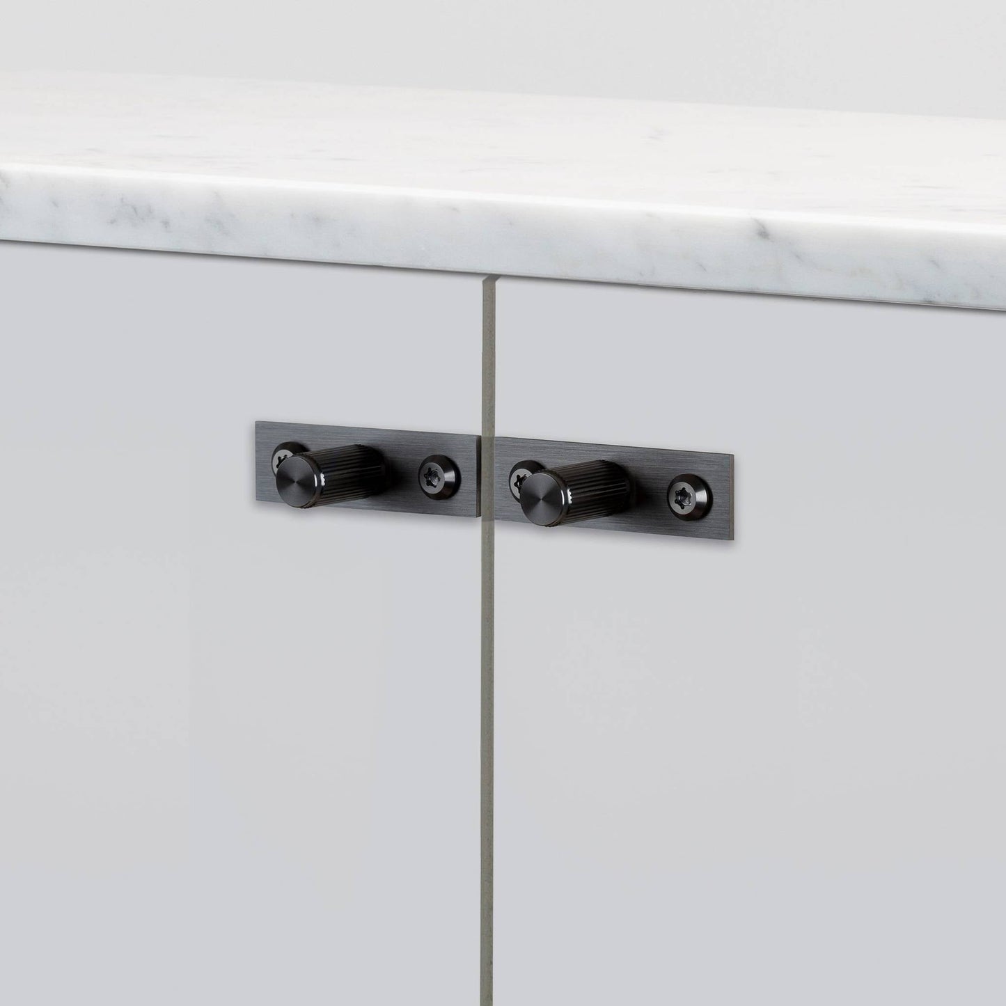 Furniture Knobs Plate Linear - Gun Metal