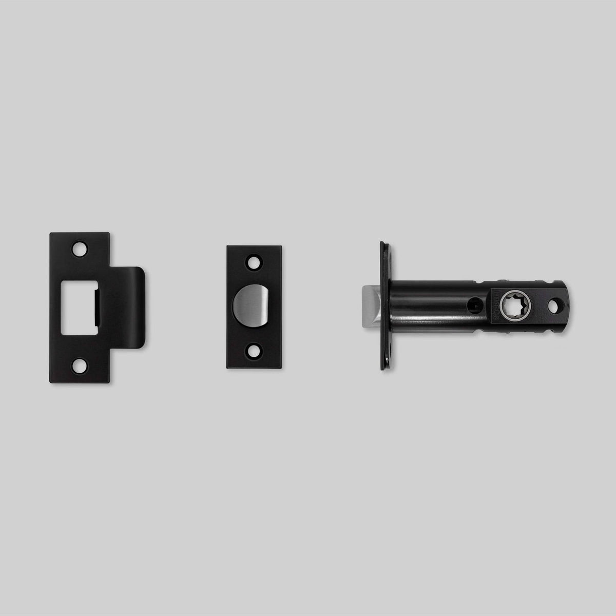 Tubular Latch Door Knob Passage - Black