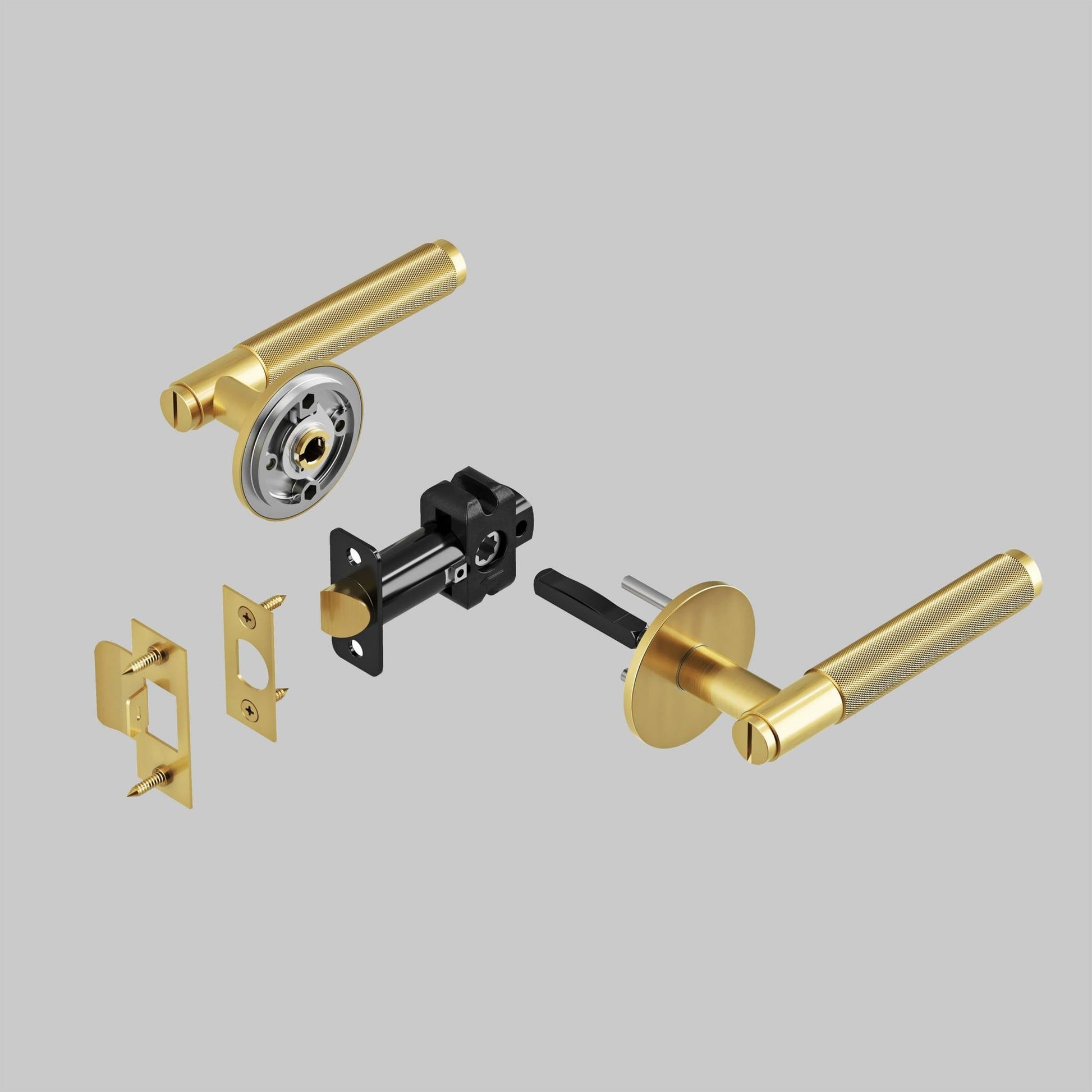 Tubular Latch Door Knob Passage - Smoked Bronze