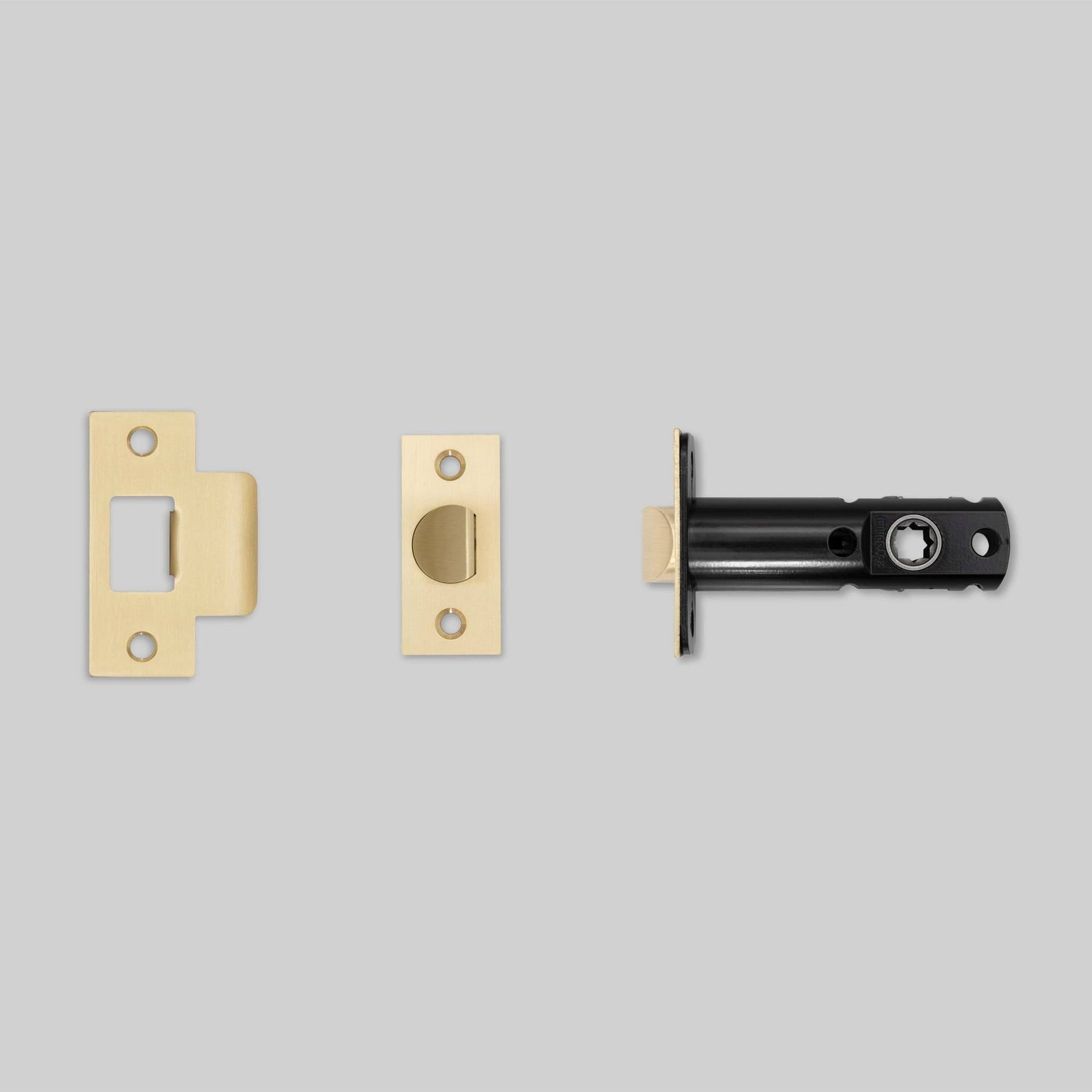 Tubular Latch Door Lever Passage - Brass 2-3/4