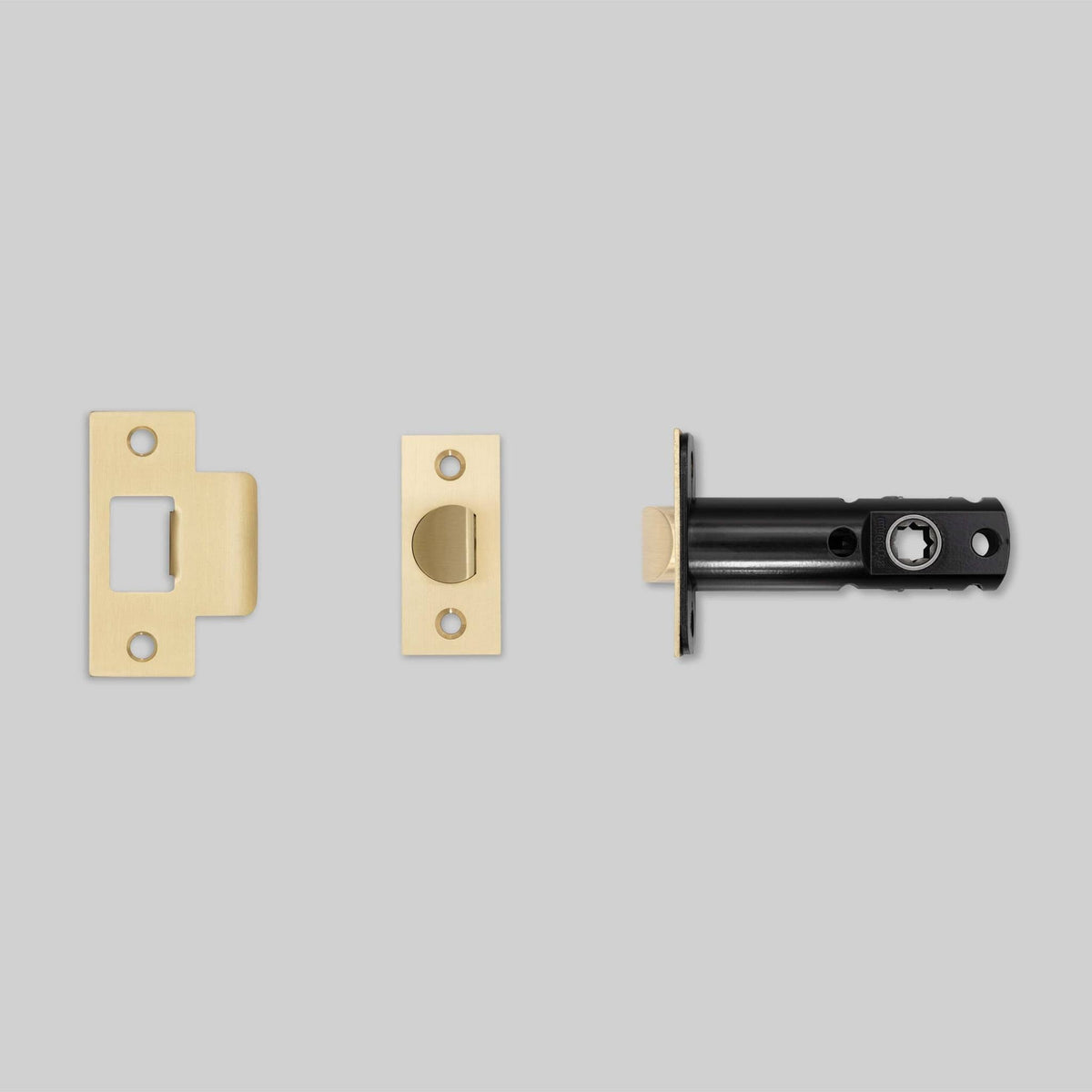 Tubular Latch Door Lever Privacy - Brass 2-3/8