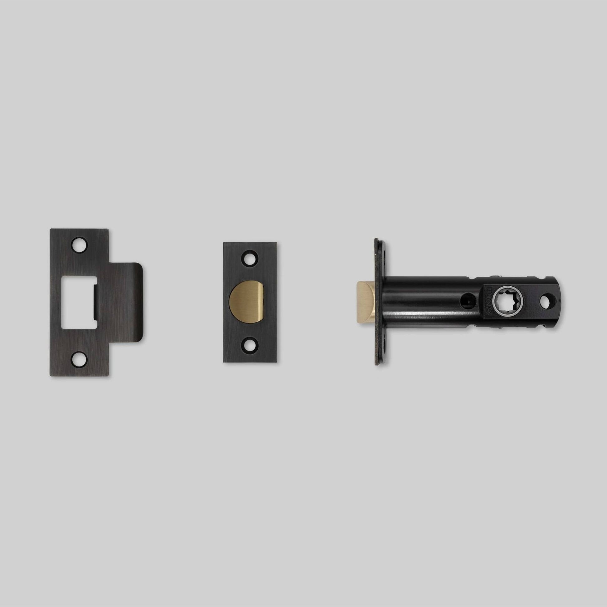 Tubular Latch Door Lever Passage - Smoked Bronze 2-3/4