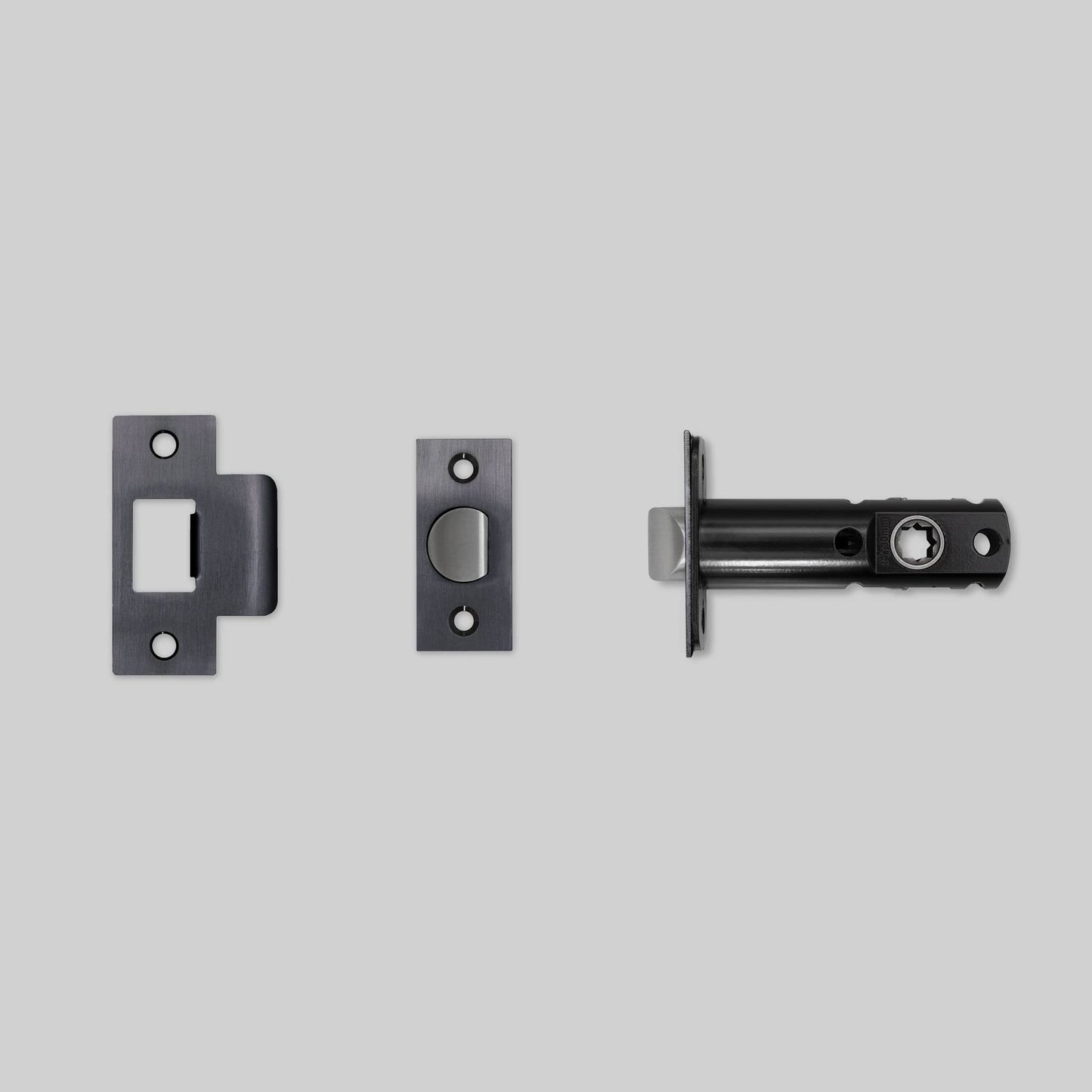 Tubular Latch Door Lever Passage - Gun Metal 2-3/4