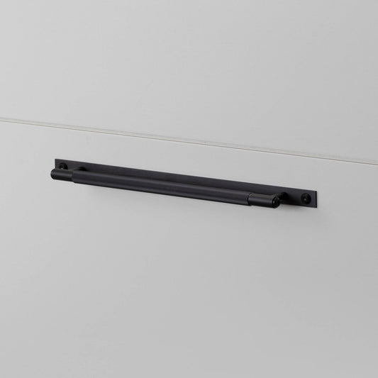 Pull Bar Plate Linear - Black Medium