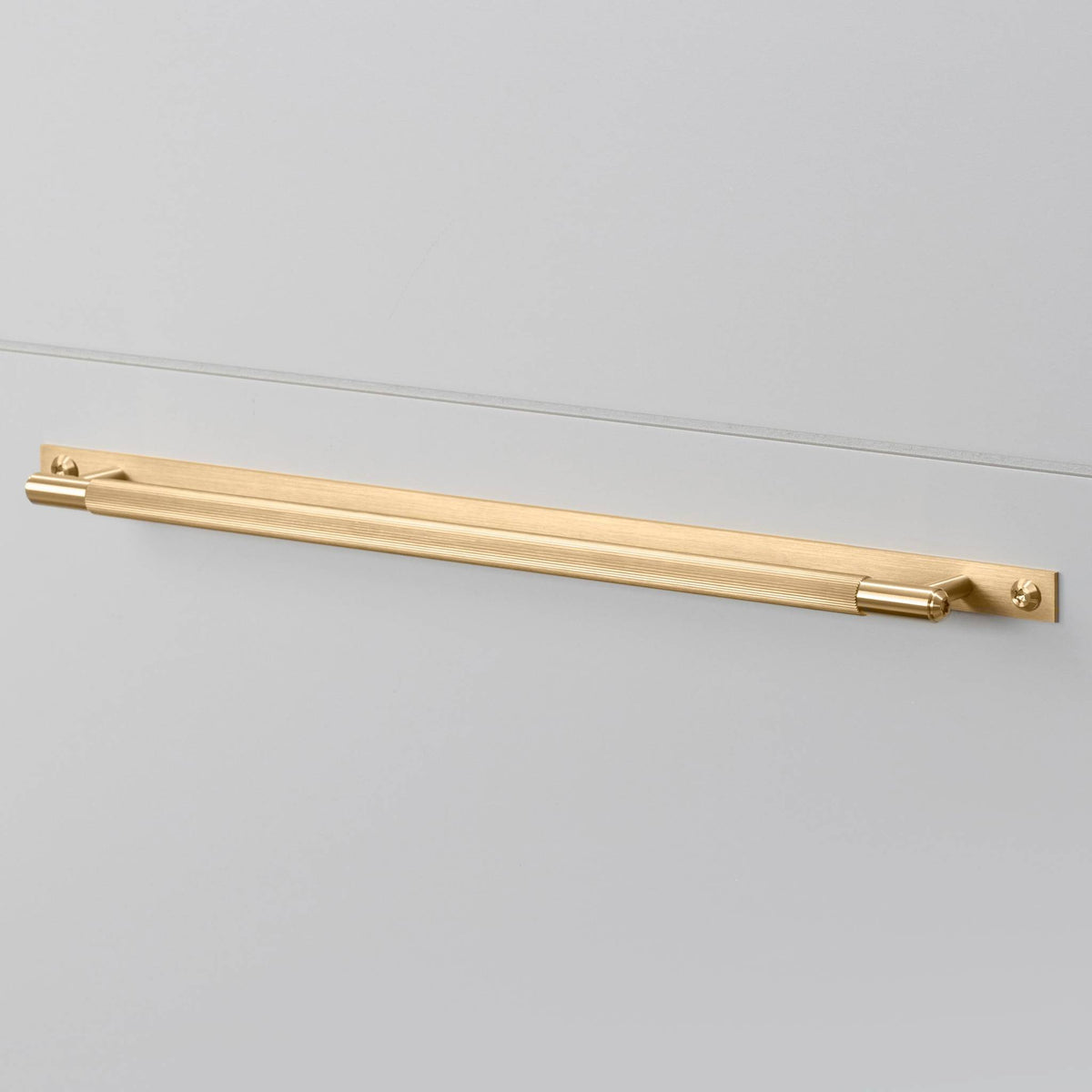 Pull Bar Plate Linear - Brass Large