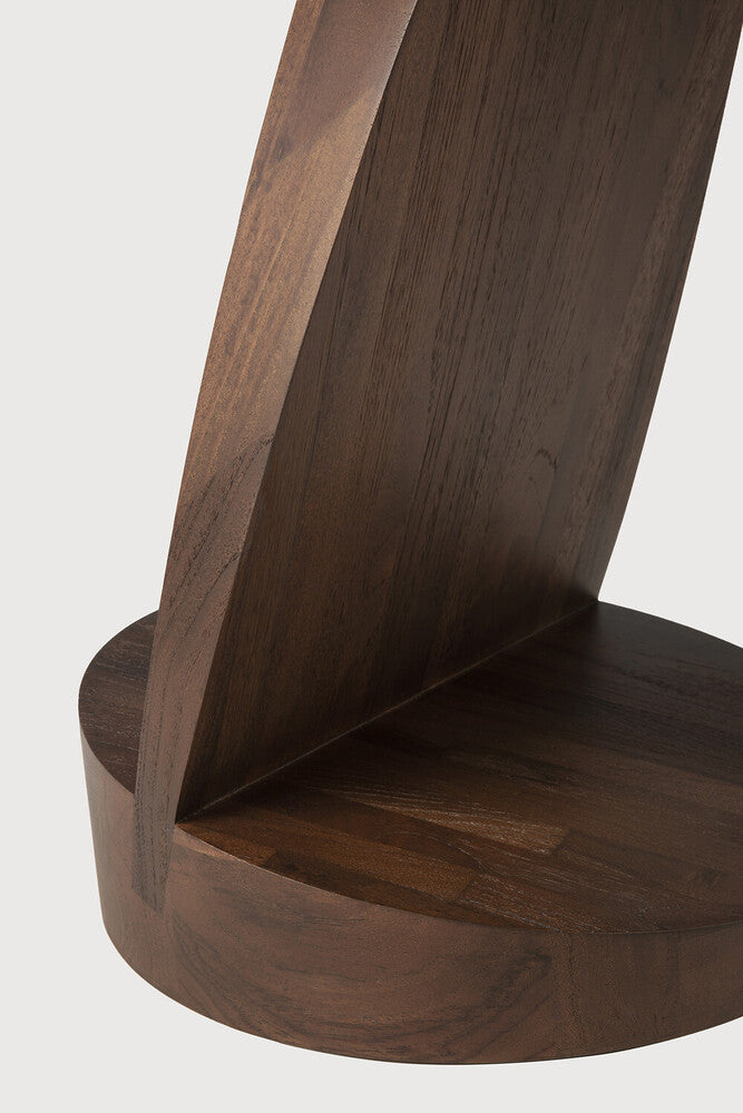 ETHNICRAFT OBLIC SIDE TABLE - TEAK BROWN | $919.00