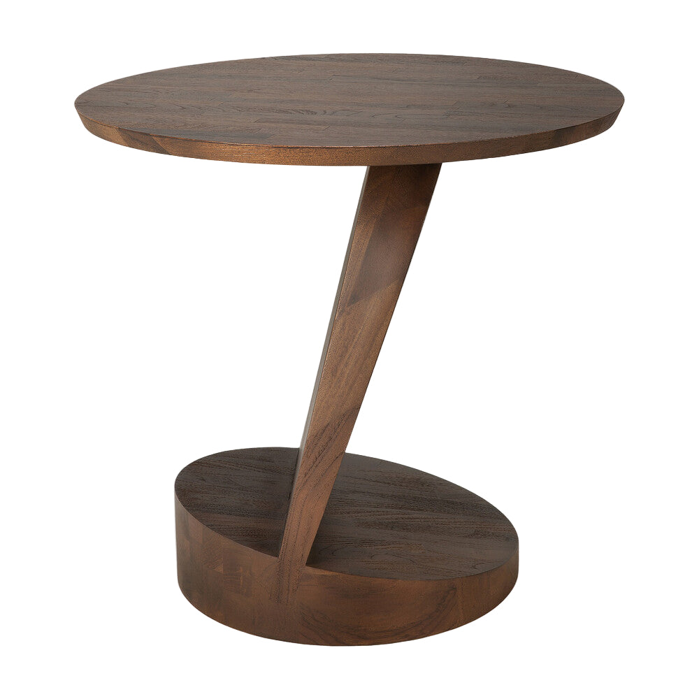 ETHNICRAFT OBLIC SIDE TABLE - TEAK BROWN | $919.00