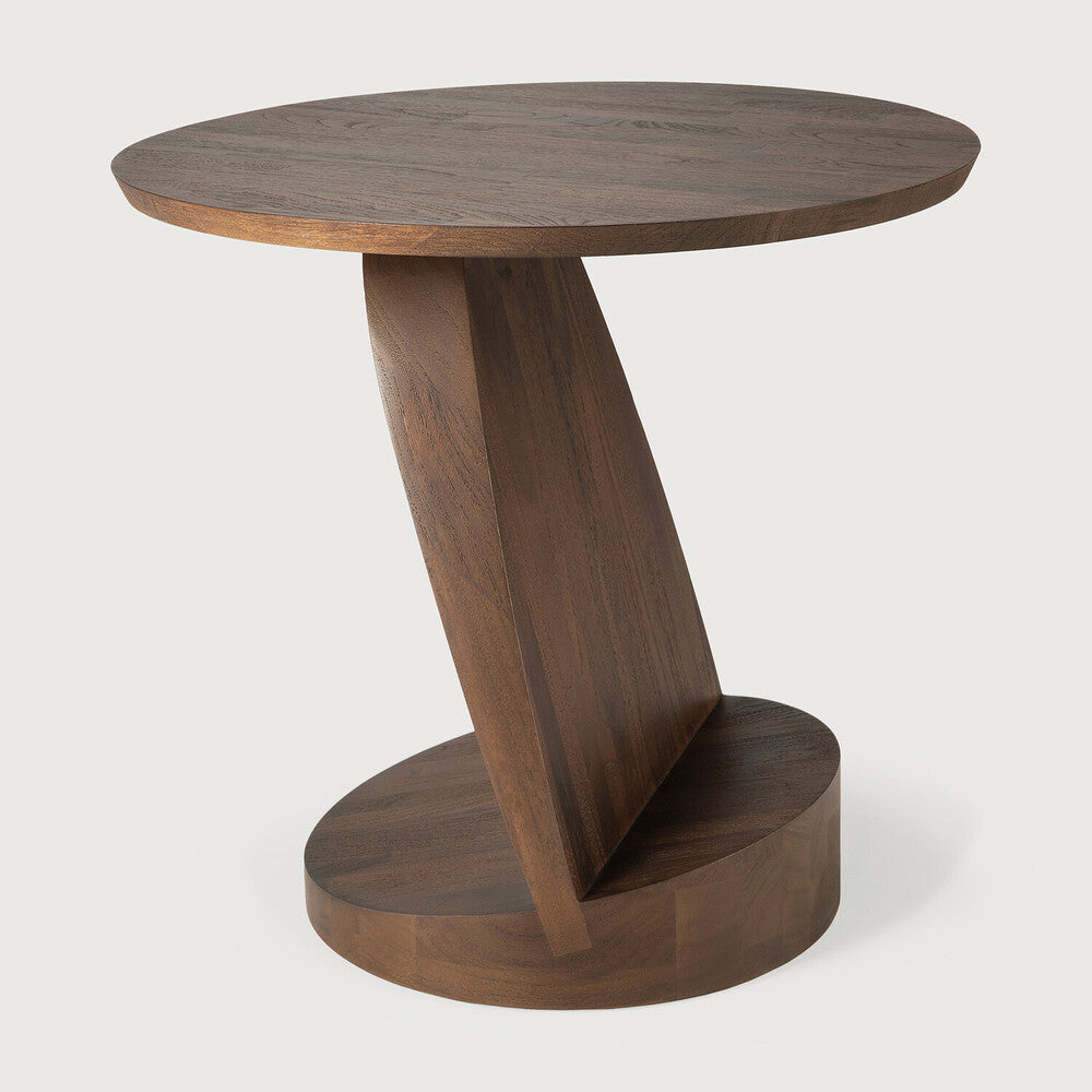 ETHNICRAFT OBLIC SIDE TABLE - TEAK BROWN | $919.00