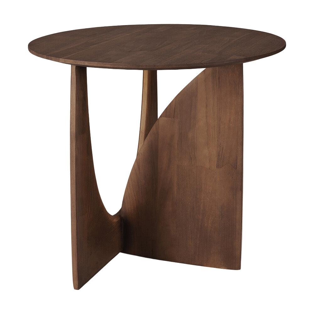 ETHNICRAFT GEOMETRIC SIDE TABLE - TEAK BROWN | $699.00