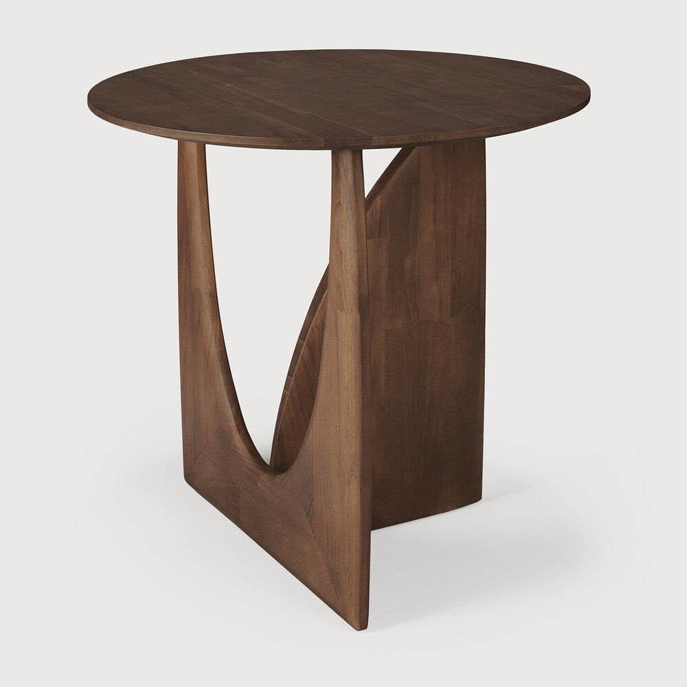 ETHNICRAFT GEOMETRIC SIDE TABLE - TEAK BROWN | $699.00