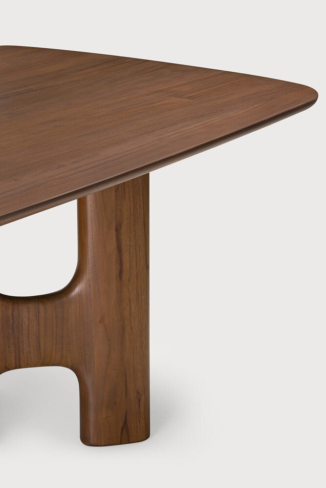 Ethnicraft Flow Dining Table - Teak Wild Brown, detail