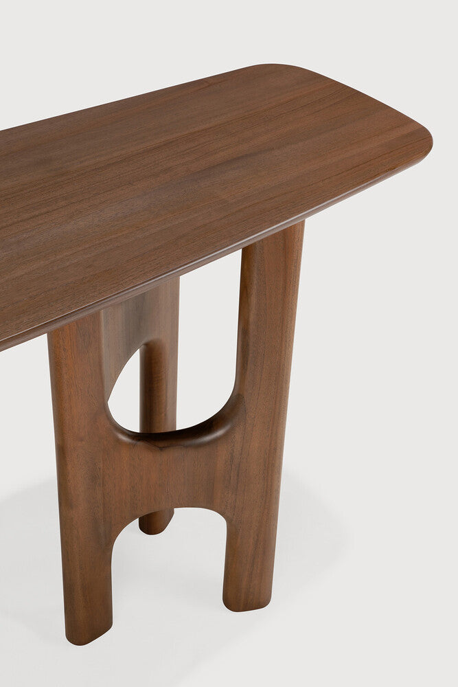Ethnicraft Flow Console - Teak Wild Brown, detail